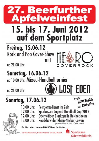 plakat apfelweinfest 2012